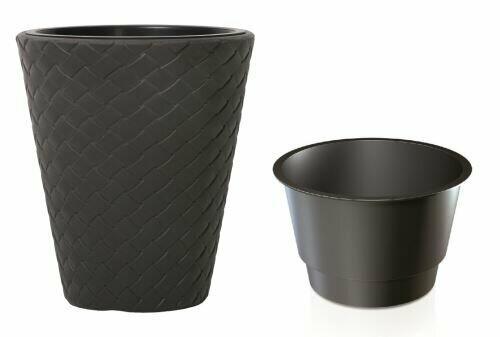 Cvetlični lonček MATUBA + nanos antracita 30 cm
