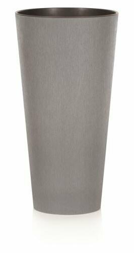 Lonček za rože TUBUS SLIM CONCRETE siv 15 cm