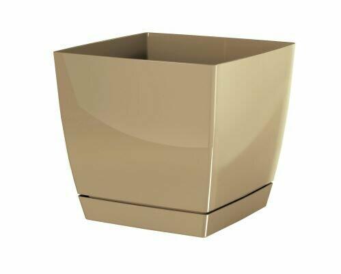 Lonec za rože COUBI SQUARE P s skledo kave z mlekom 18 cm