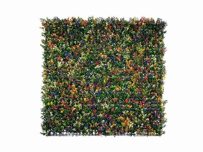 Umetna cvetlična plošča Buxus večbarvna - 50x50 cm