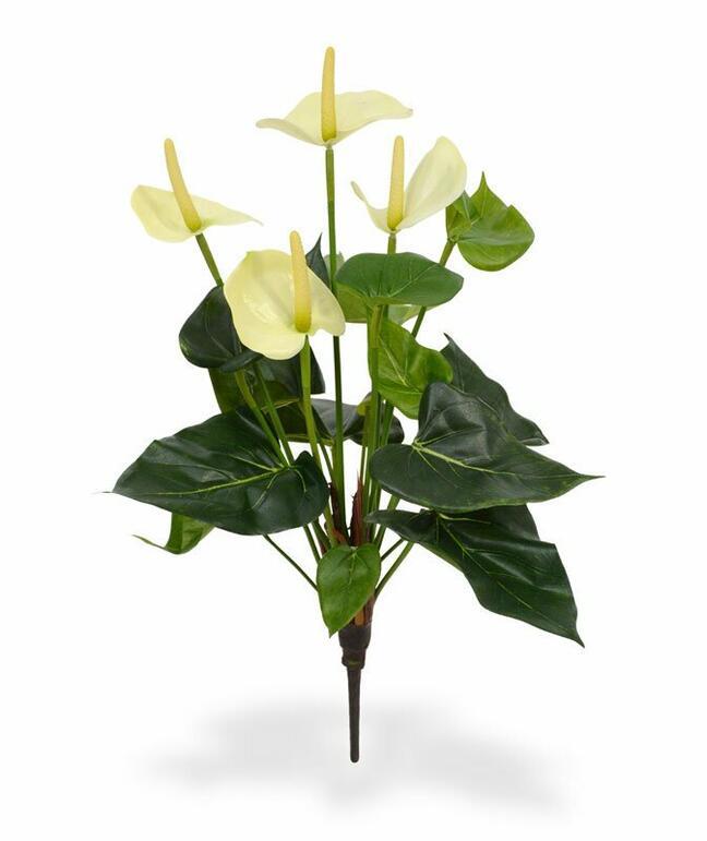 Umetna rastlina anthurium bela 40 cm