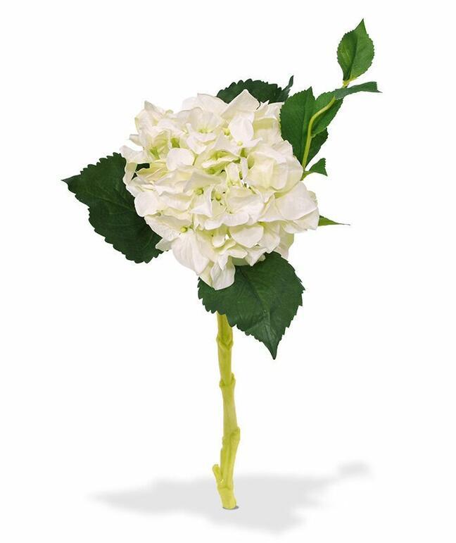 Umetna veja Hortenzija bela 38 cm