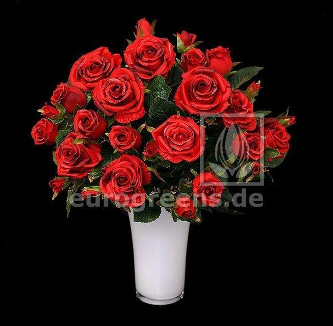 Umetni šopek rdečih vrtnic 50 cm
